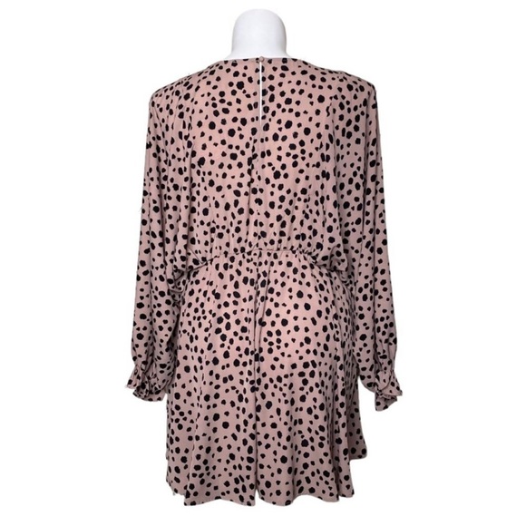 Umgee large dusty‎ pink Dalmatian dress. Worn 1X. Dolman sleeve elastic waist - Picture 2 of 10